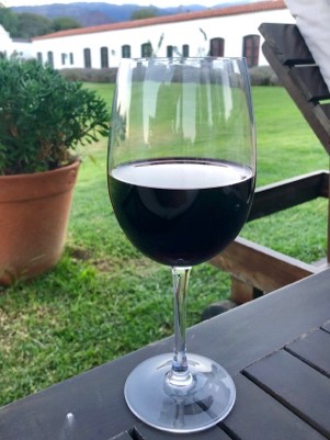 The near-black color of our wine 